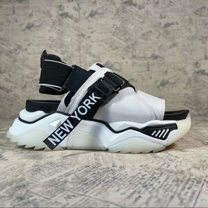 Paolo Conte x RIHON RPCSTOM Chunky Platform Sandals White Black Designer Collab